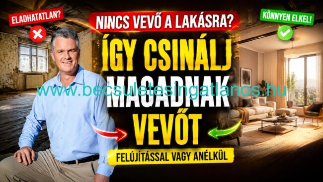 Nincs vevő a lakásra Így csinálj magadnak vevőt felújítással vagy anélkül lakás eladás elött felújítás www.becsuletesingatlanos.hu