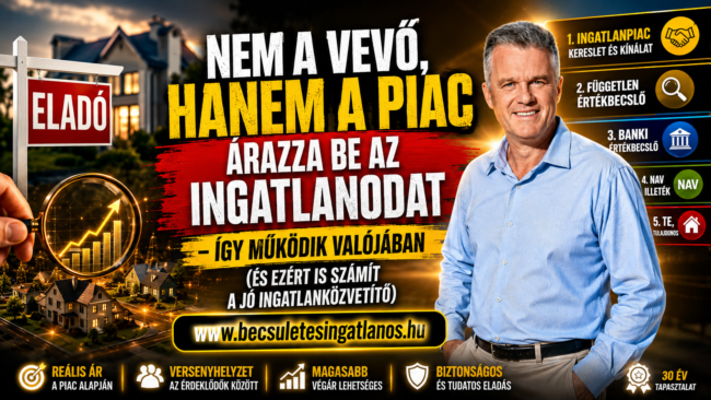 Nem a vevő,hanem a piac árazza be az ingatlanodat ezért is számít a jó ingatlanközvetítő www.becsuletesingatlanos.hu
