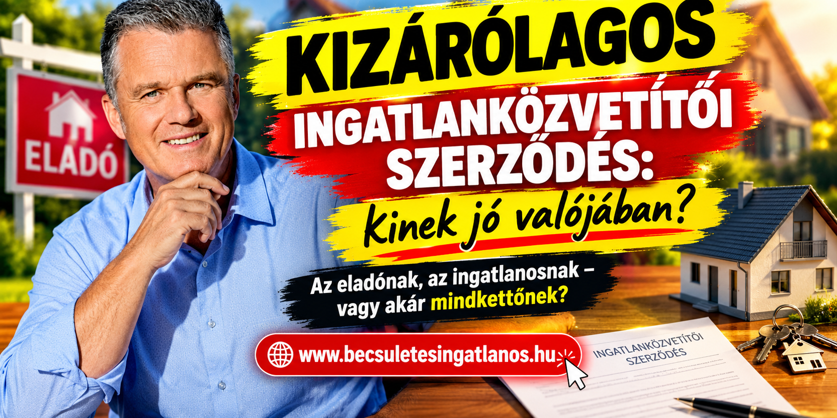 Kizárolagos ingatlanközvetítői szerződés. Kinek jó valójában www.becsuletesingatlanos.hu www.becsuletesingatlanos.hu